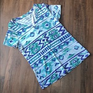 Mossimo Aztec print v-neck tee
